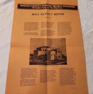 South County Sunday Brown Wrapper Hurricane Tracking Map 1980